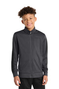 Sport-Tek Youth    Tricot Sleeve Stripe Track Jacket