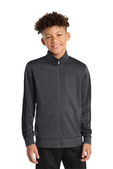 Sport-Tek Youth    Tricot Sleeve Stripe Track Jacket