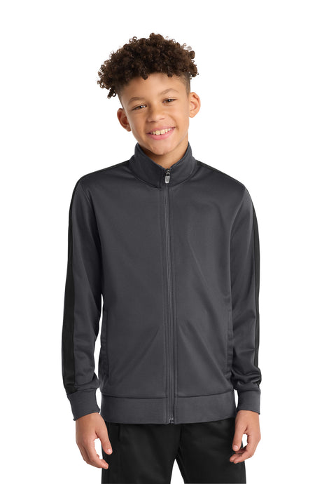 Sport-Tek Youth    Tricot Sleeve Stripe Track Jacket