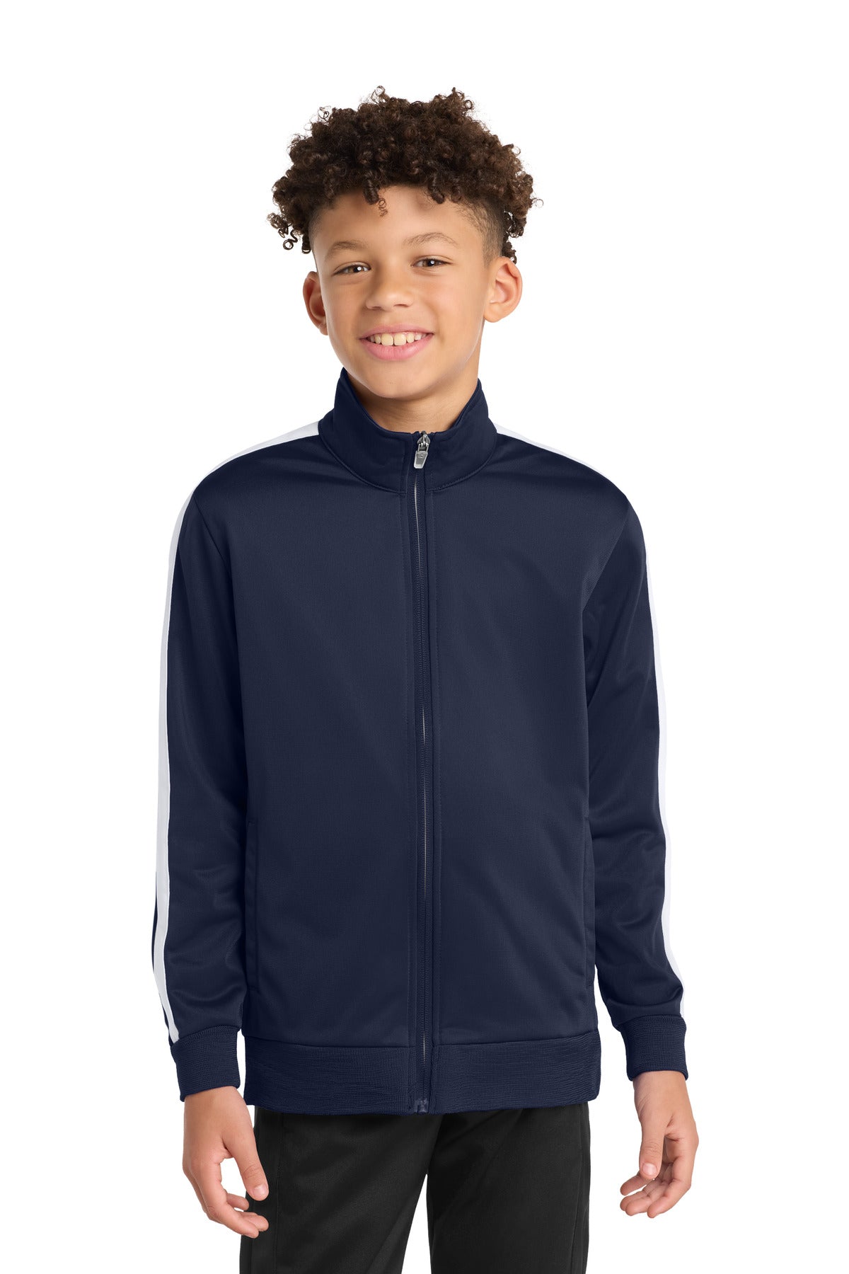 Sport-Tek Youth    Tricot Sleeve Stripe Track Jacket