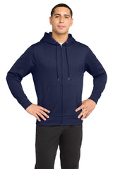 Sport-Tek Men's   Sport-Wick   Fleece Full-Zip Hooded Jacket