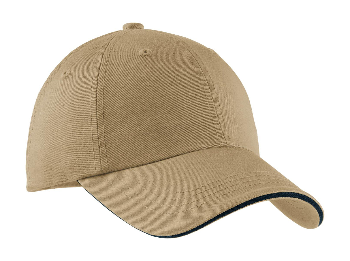 Port Authority    Sandwich Bill Cap with Striped Closure