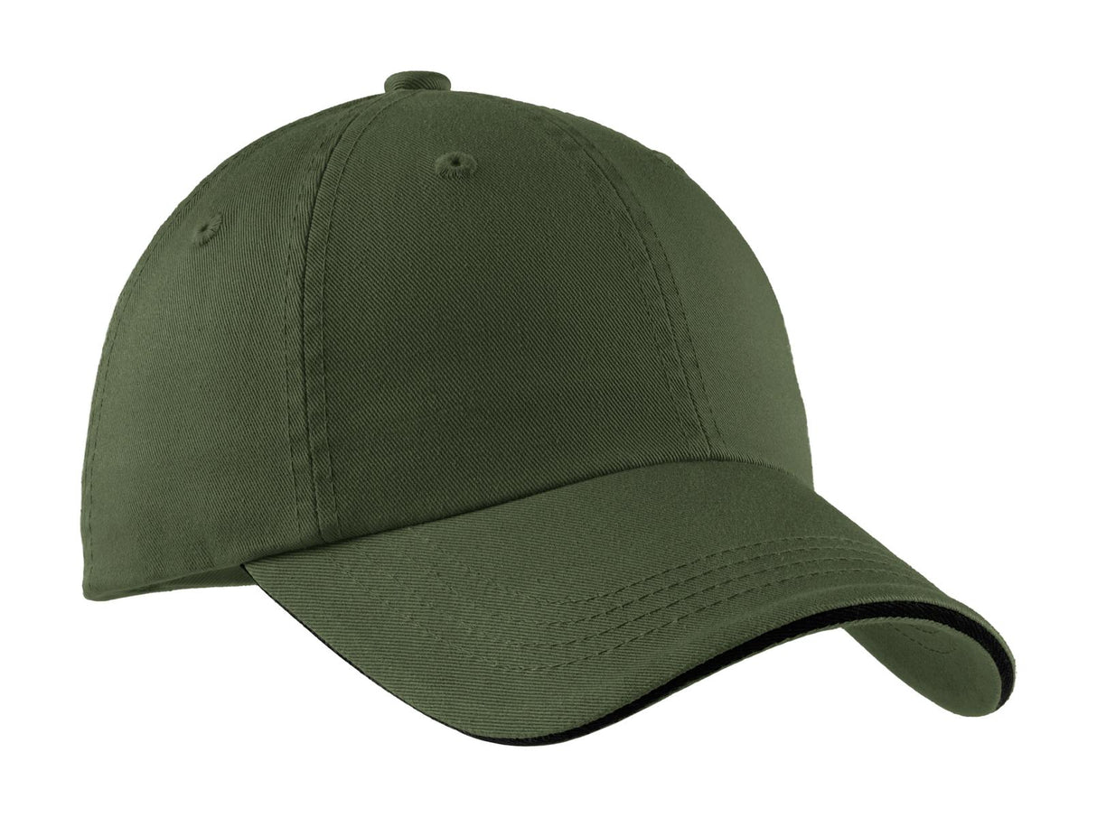 Port Authority    Sandwich Bill Cap with Striped Closure