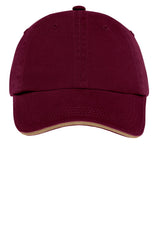 Port Authority    Sandwich Bill Cap with Striped Closure-2