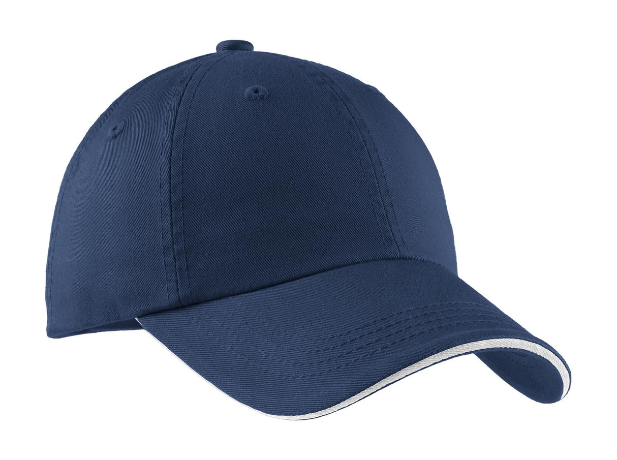 Port Authority    Sandwich Bill Cap with Striped Closure