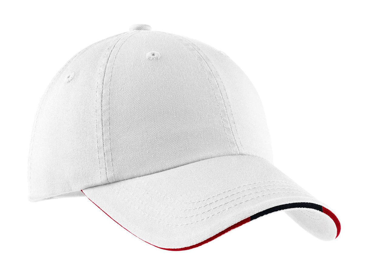 Port Authority    Sandwich Bill Cap with Striped Closure
