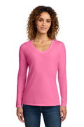 Port & Co Women's   Long Sleeve Fan Favorite V-Neck Tee