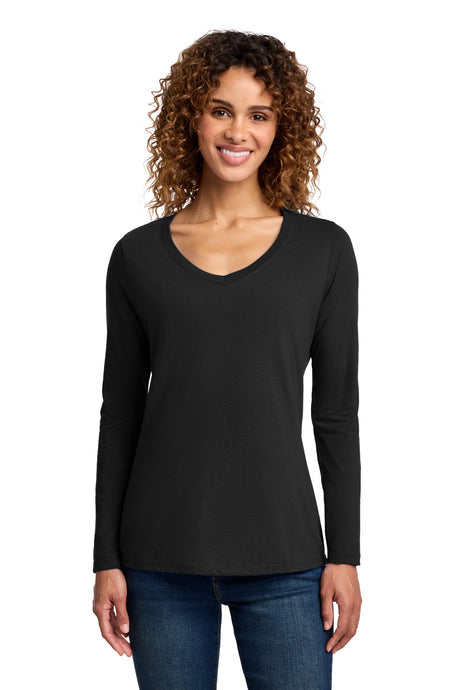 Port & Co Women's   Long Sleeve Fan Favorite V-Neck Tee