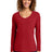 Port & Co Women's   Long Sleeve Fan Favorite V-Neck Tee