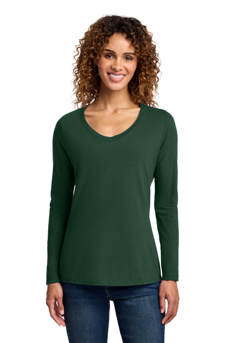 Port & Co Women's   Long Sleeve Fan Favorite V-Neck Tee