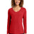 Port & Co Women's   Long Sleeve Fan Favorite V-Neck Tee