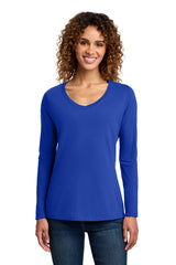Port & Co Women's   Long Sleeve Fan Favorite V-Neck Tee