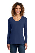 Port & Co Women's   Long Sleeve Fan Favorite V-Neck Tee