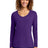 Port & Co Women's   Long Sleeve Fan Favorite V-Neck Tee