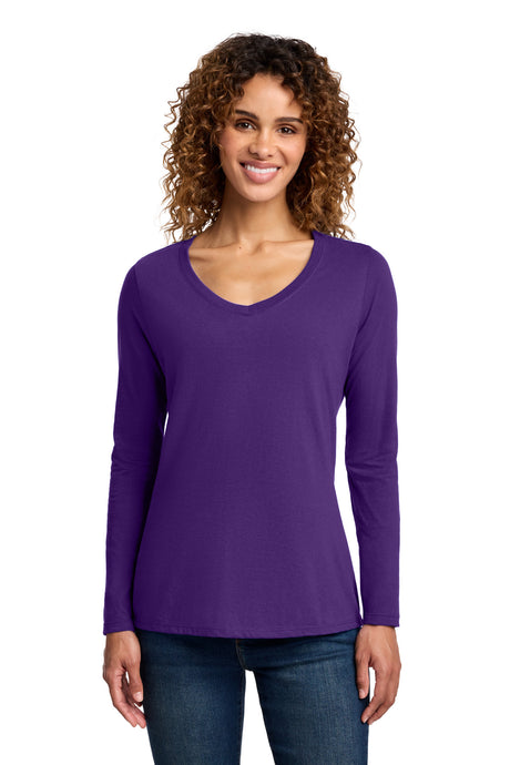 Port & Co Women's   Long Sleeve Fan Favorite V-Neck Tee