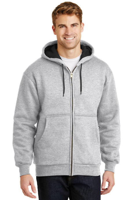 CornerStone Men's   Heavyweight Full-Zip Hooded Sweatshirt with Thermal Lining