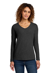 Port & Co Women's   Long Sleeve Fan Favorite V-Neck Tee