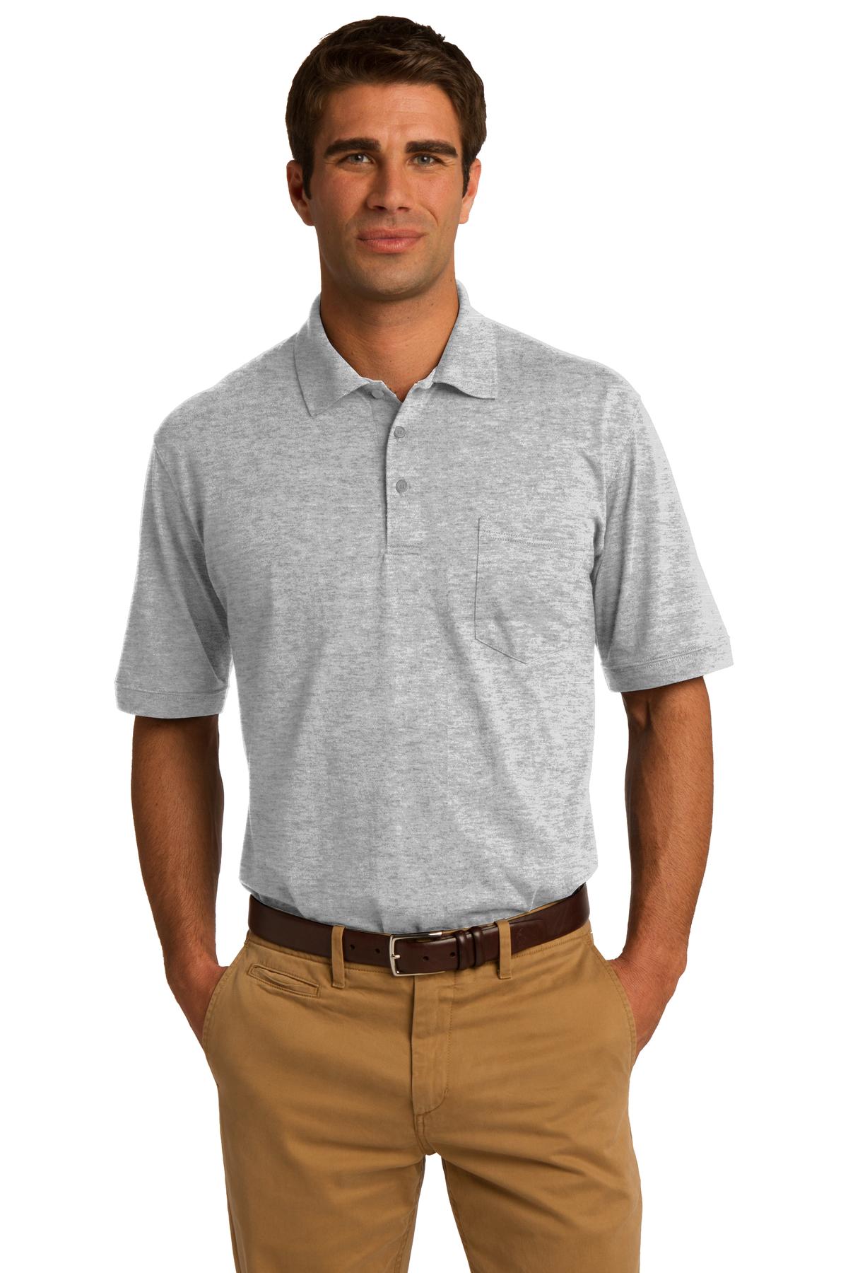 Port & Co Men's   Core Blend Jersey Knit Pocket Polo