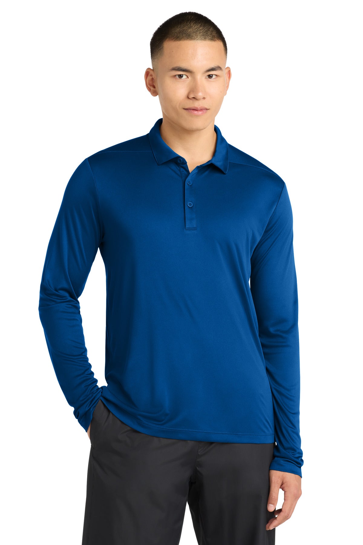 Sport-Tek Men's     Posi-UV    Pro Long Sleeve Polo