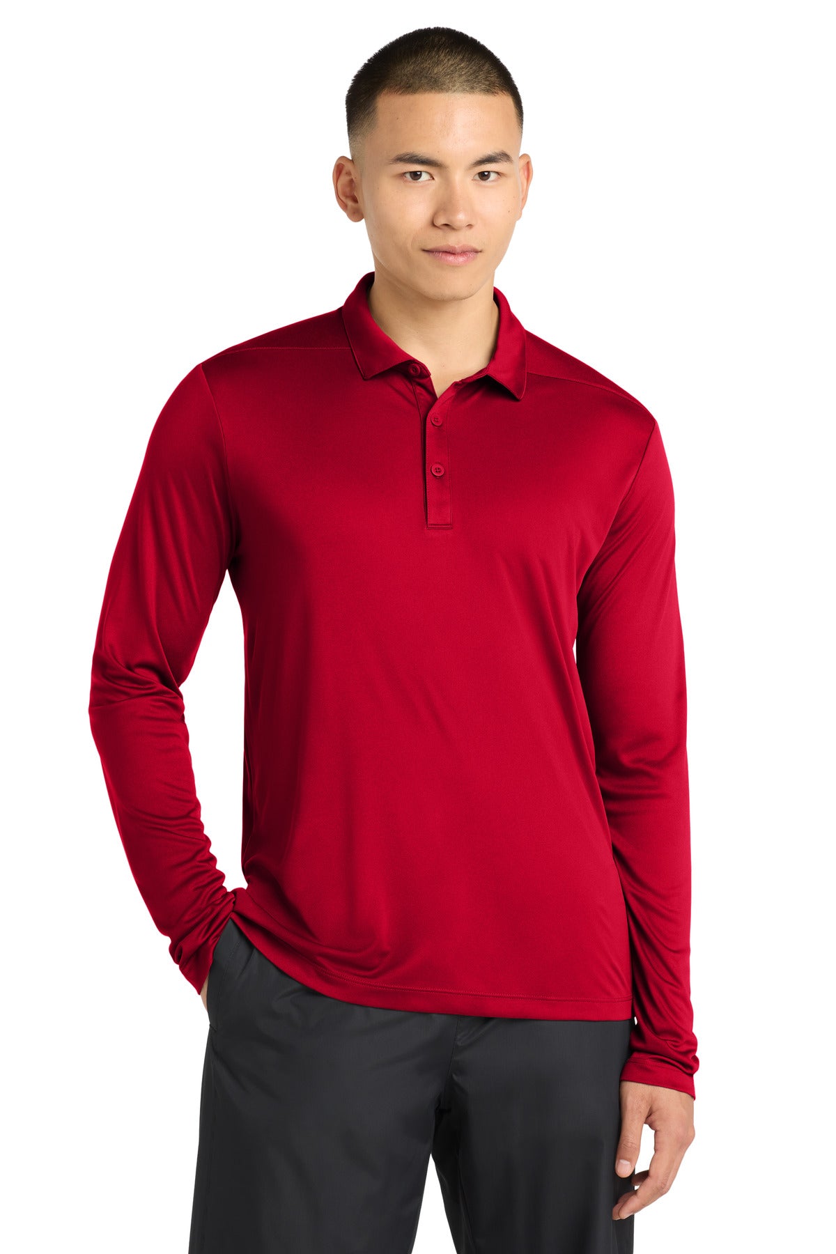 Sport-Tek Men's     Posi-UV    Pro Long Sleeve Polo