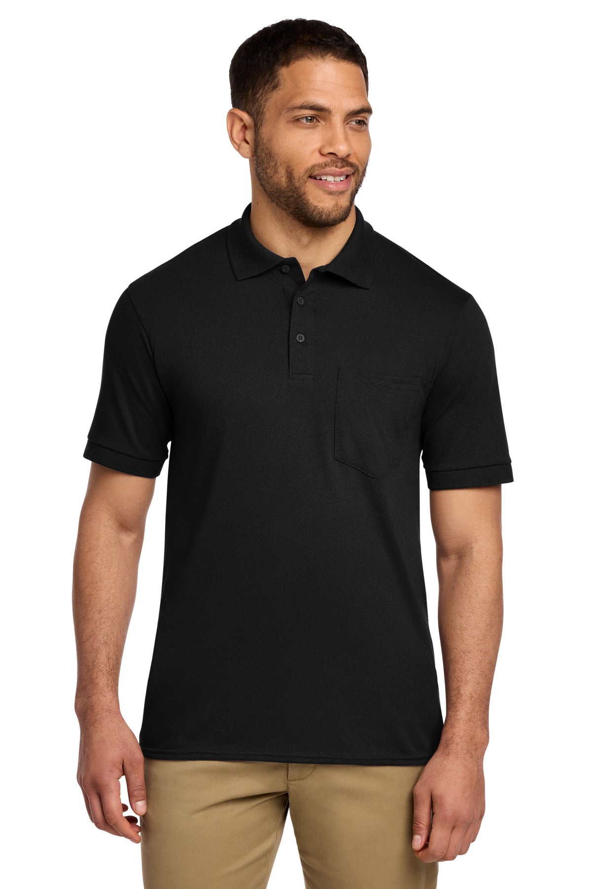 Port & Co Men's   Core Blend Jersey Knit Pocket Polo