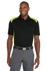 CornerStone Men's   Select Snag-Proof Two Way Colorblock Pocket Polo