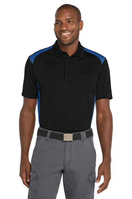 CornerStone Men's   Select Snag-Proof Two Way Colorblock Pocket Polo