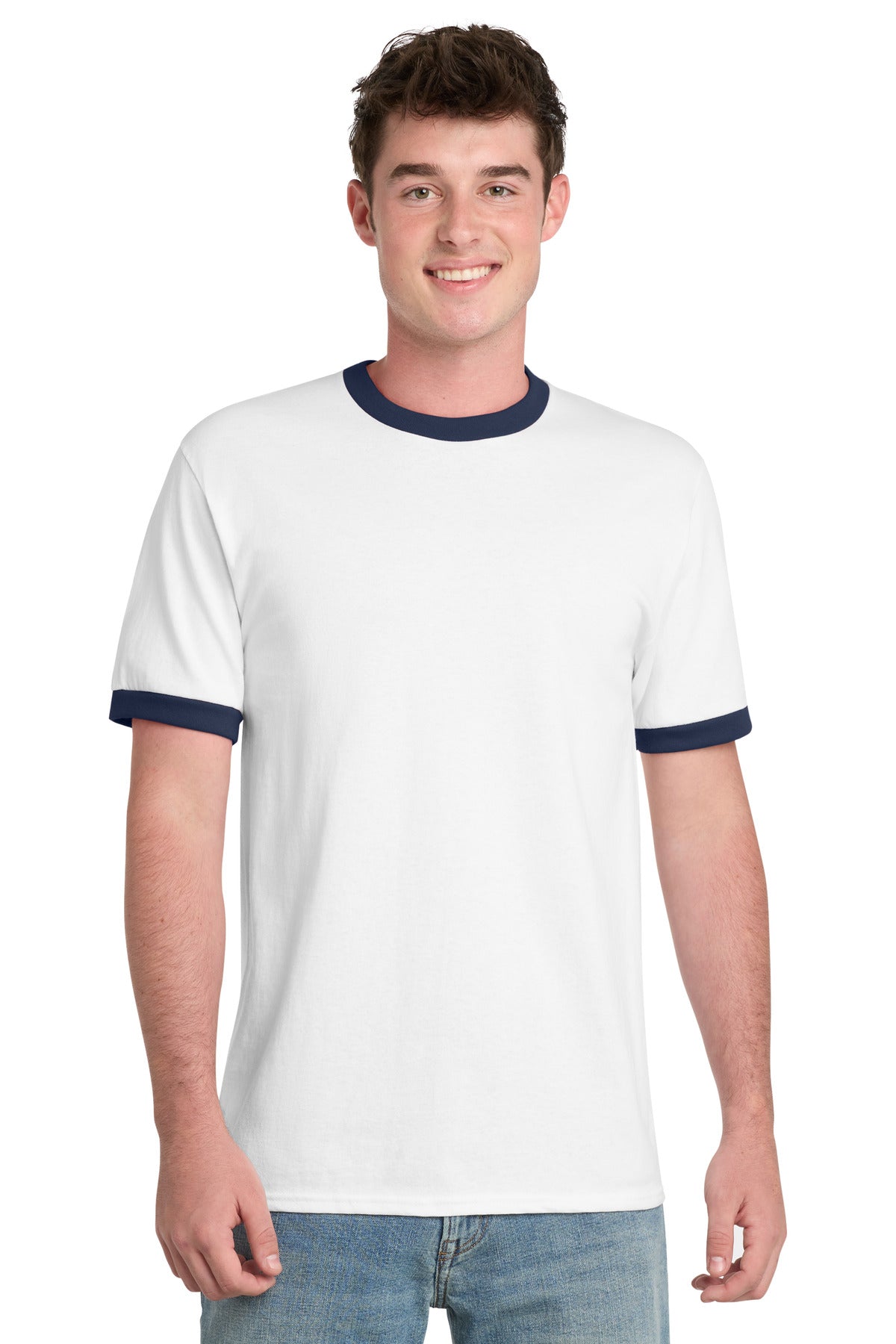 Port & Co Men's   Core Cotton Ringer Tee