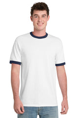 Port & Co Men's   Core Cotton Ringer Tee