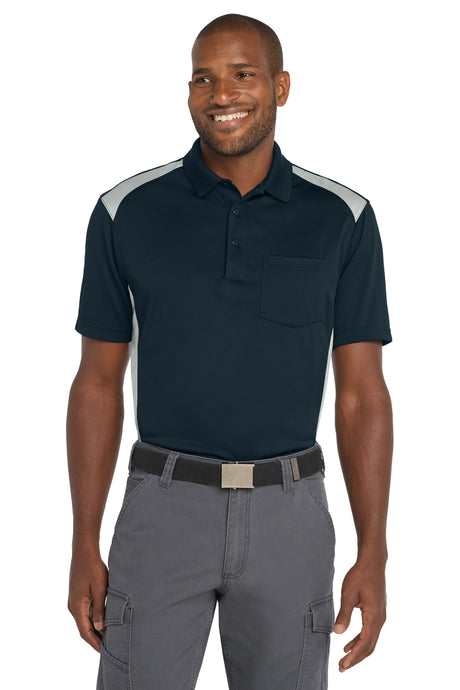 CornerStone Men's   Select Snag-Proof Two Way Colorblock Pocket Polo