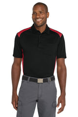 CornerStone Men's   Select Snag-Proof Two Way Colorblock Pocket Polo