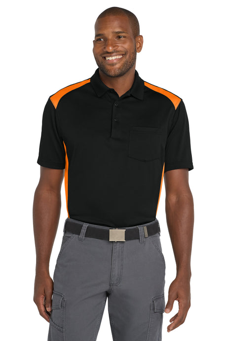 CornerStone Men's   Select Snag-Proof Two Way Colorblock Pocket Polo