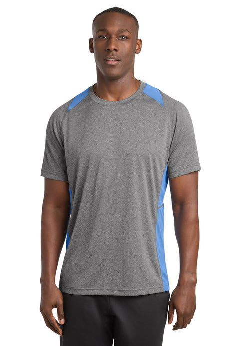 Sport-Tek Men's   Heather Colorblock Contender   Tee