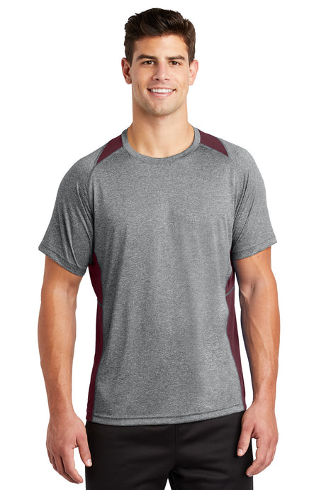Sport-Tek Men's   Heather Colorblock Contender   Tee