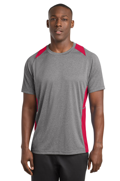 Sport-Tek Men's   Heather Colorblock Contender   Tee