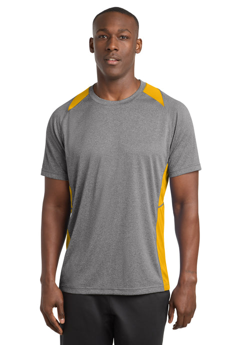 Sport-Tek Men's   Heather Colorblock Contender   Tee