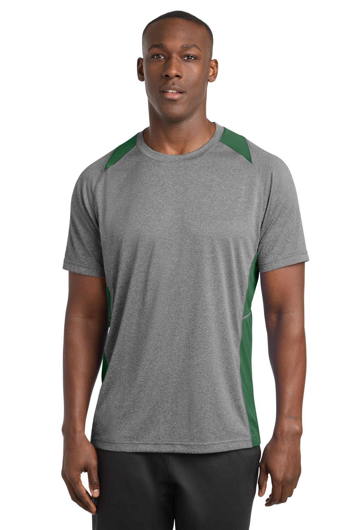 Sport-Tek Men's   Heather Colorblock Contender   Tee