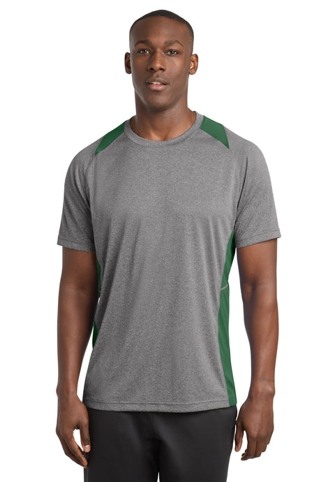 Sport-Tek Men's   Heather Colorblock Contender   Tee