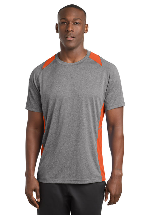 Sport-Tek Men's   Heather Colorblock Contender   Tee