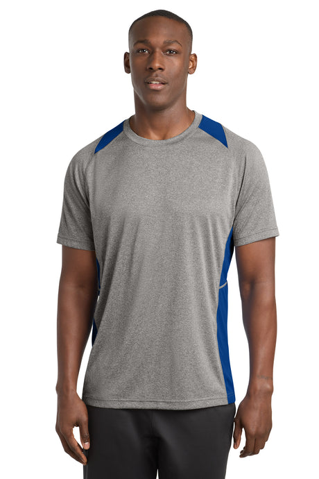 Sport-Tek Men's   Heather Colorblock Contender   Tee