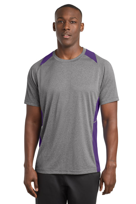 Sport-Tek Men's   Heather Colorblock Contender   Tee