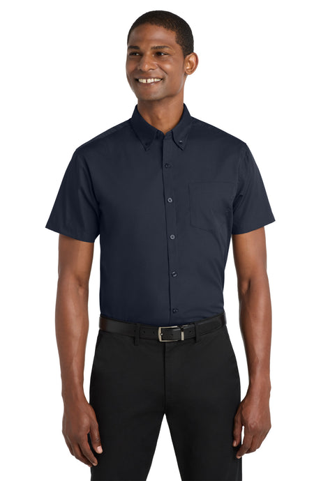 Port Authority Men's   Short Sleeve Carefree Poplin Shirt
