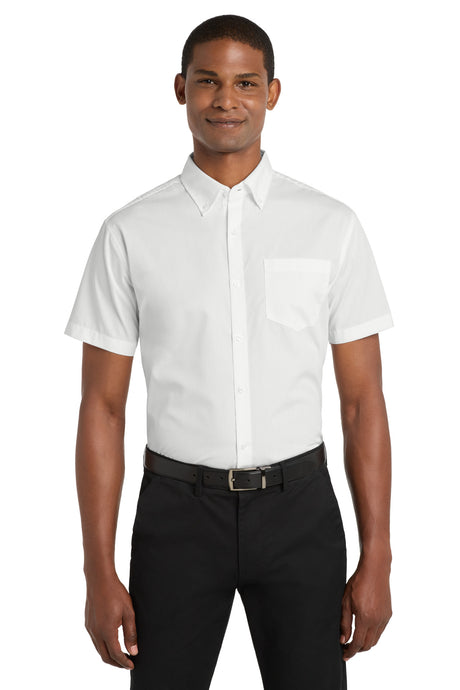 Port Authority Men's   Short Sleeve Carefree Poplin Shirt