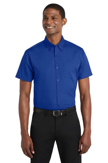 Port Authority Men's   Short Sleeve Carefree Poplin Shirt