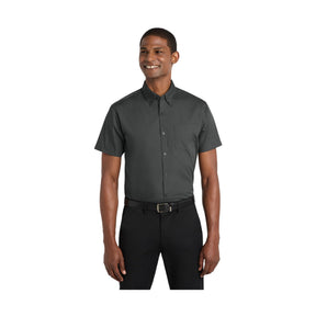 Port Authority Men's   Short Sleeve Carefree Poplin Shirt