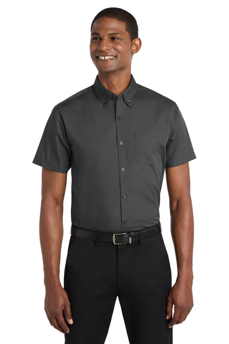 Port Authority Men's   Short Sleeve Carefree Poplin Shirt