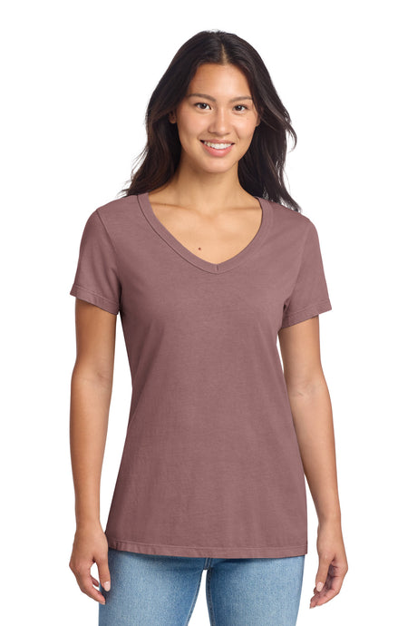 Port & Co Women's   Beach Wash   Garment-Dyed V-Neck Tee LPC099V