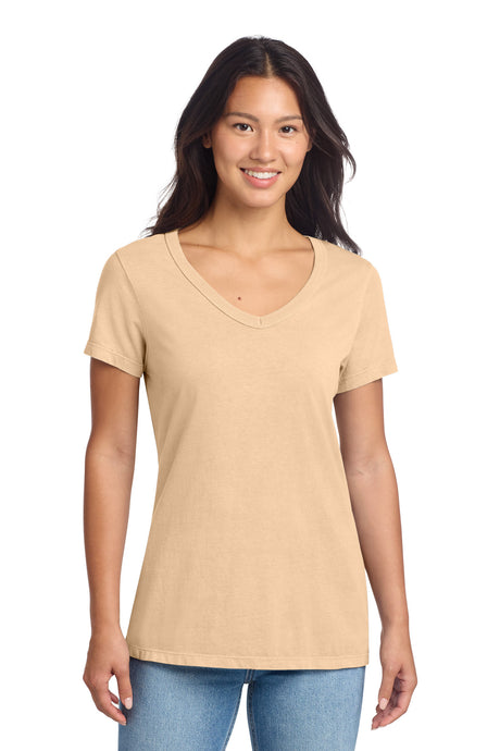 Port & Co Women's   Beach Wash   Garment-Dyed V-Neck Tee LPC099V