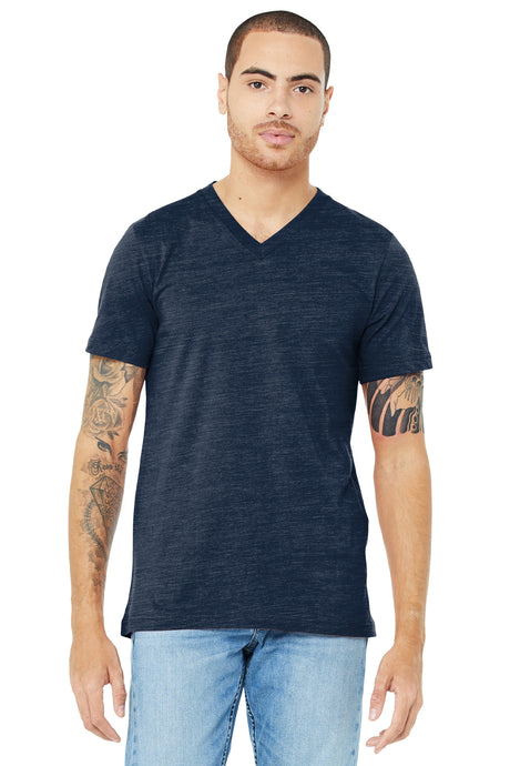 Bella + Canvas Men's   Textured Jersey V-Neck Tee BC3655
