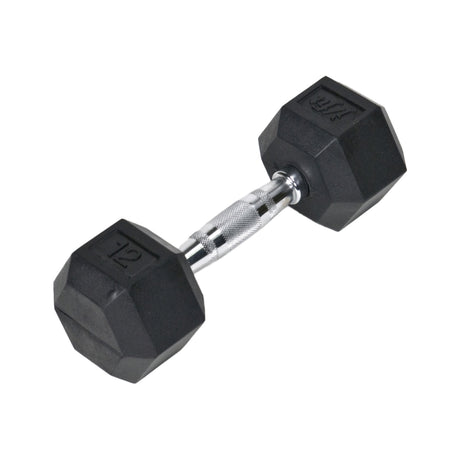 Champion Sports Rubber Hex Dumbell